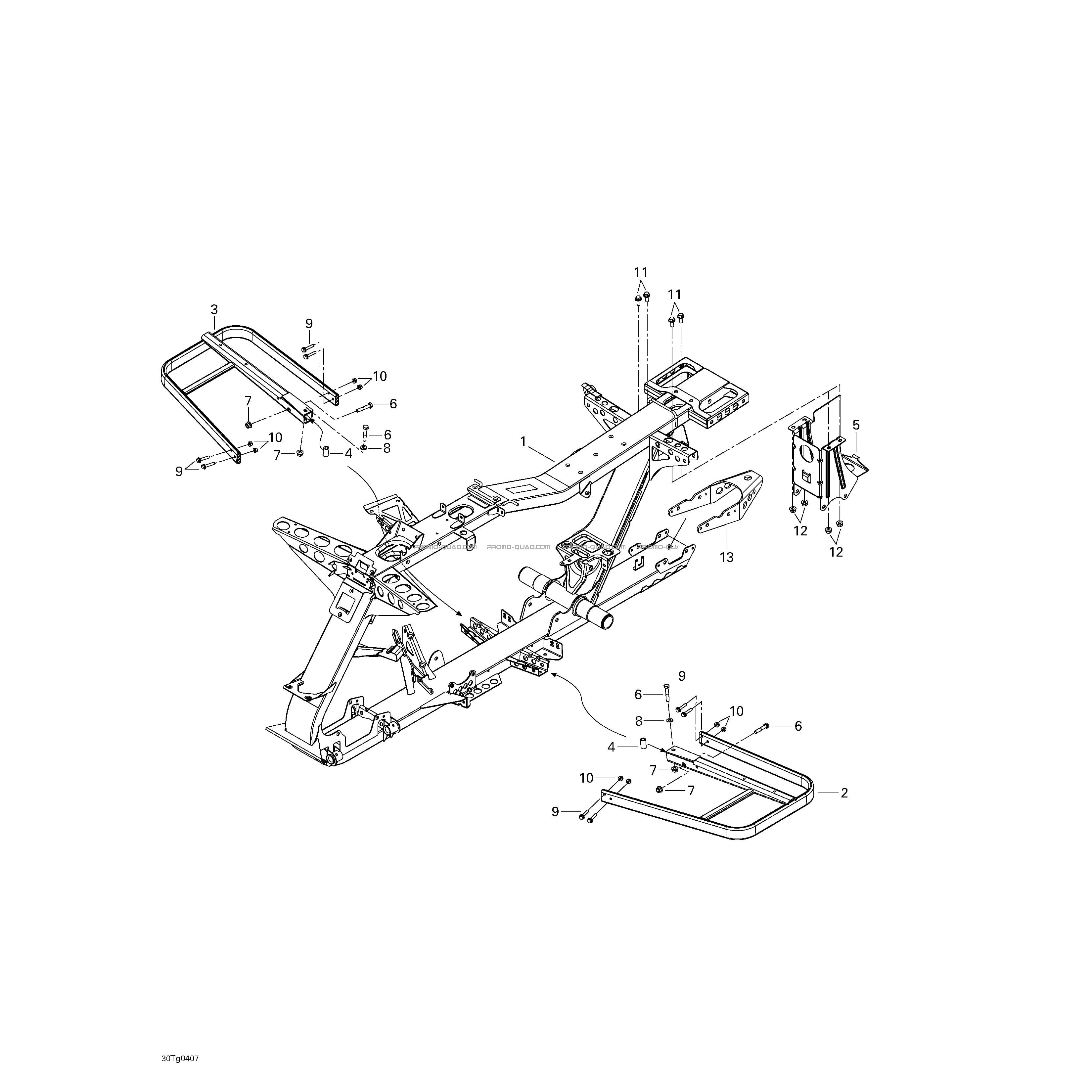 Châssis  Can-am  2004 Toutes les cylindrées  Original parts OEMChâssis  Can-am  2004 Toutes les cylindrées  Original parts OEM