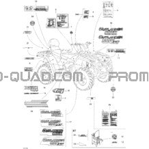 Décalques pour Can-am Toutes les cylindrées 2004 Outlander MAX 400