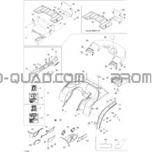 Carrosserie Et Accessoires (vue Arrière) pour Can-am Toutes les cylindrées 2004 Quest MAX