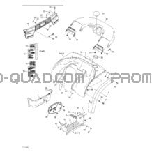 Carrosserie Et Accessoires (vue Arrière) pour Can-am Toutes les cylindrées 2004 Quest XT