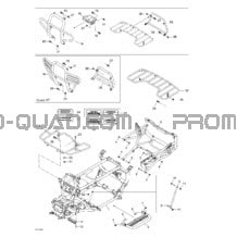 Châssis Et Porte-bagage pour Can-am Toutes les cylindrées 2004 Quest XT