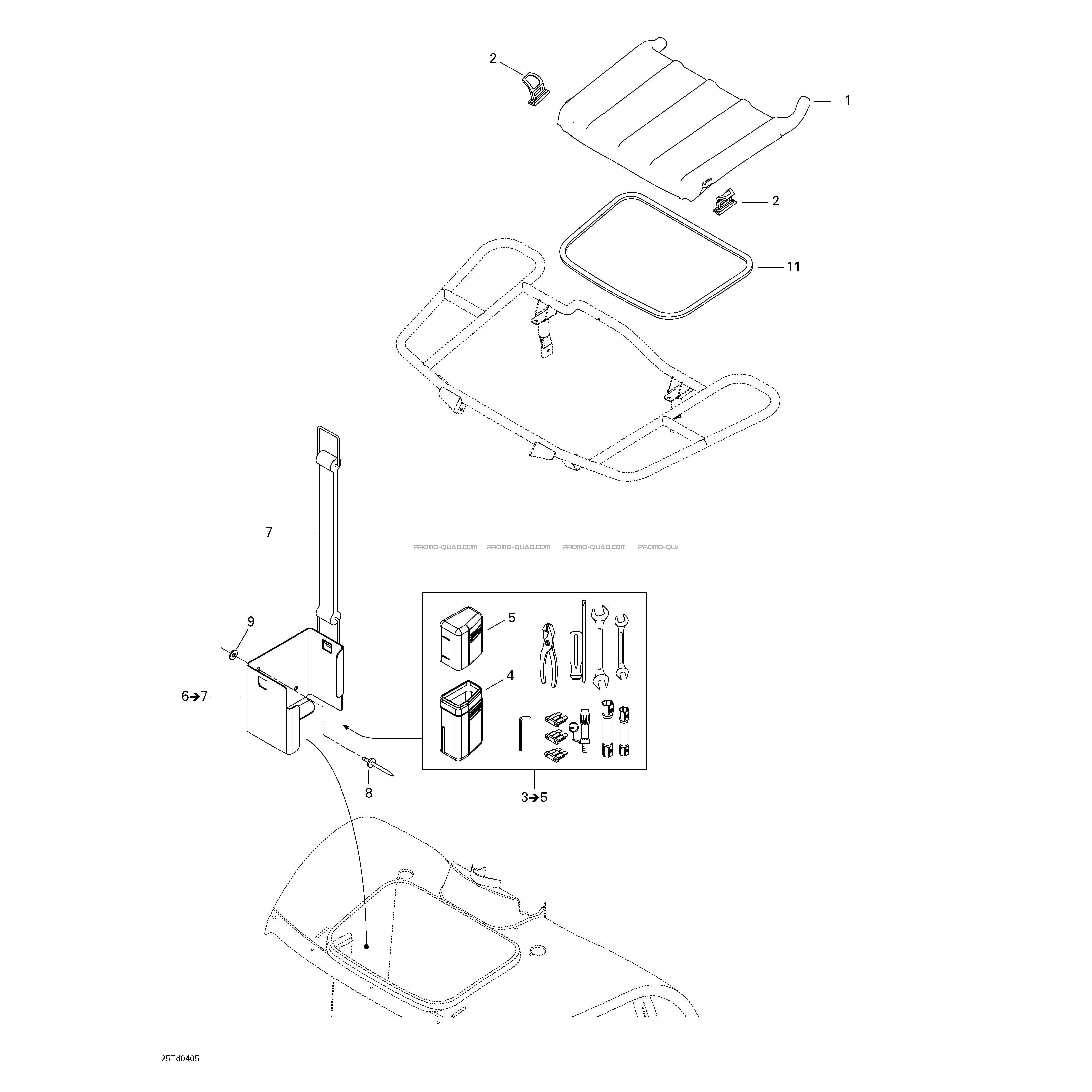 Compartiment Avant  Can-am  2004 Toutes les cylindrées  Original parts OEMCompartiment Avant  Can-am  2004 Toutes les cylindrées  Original parts OEM