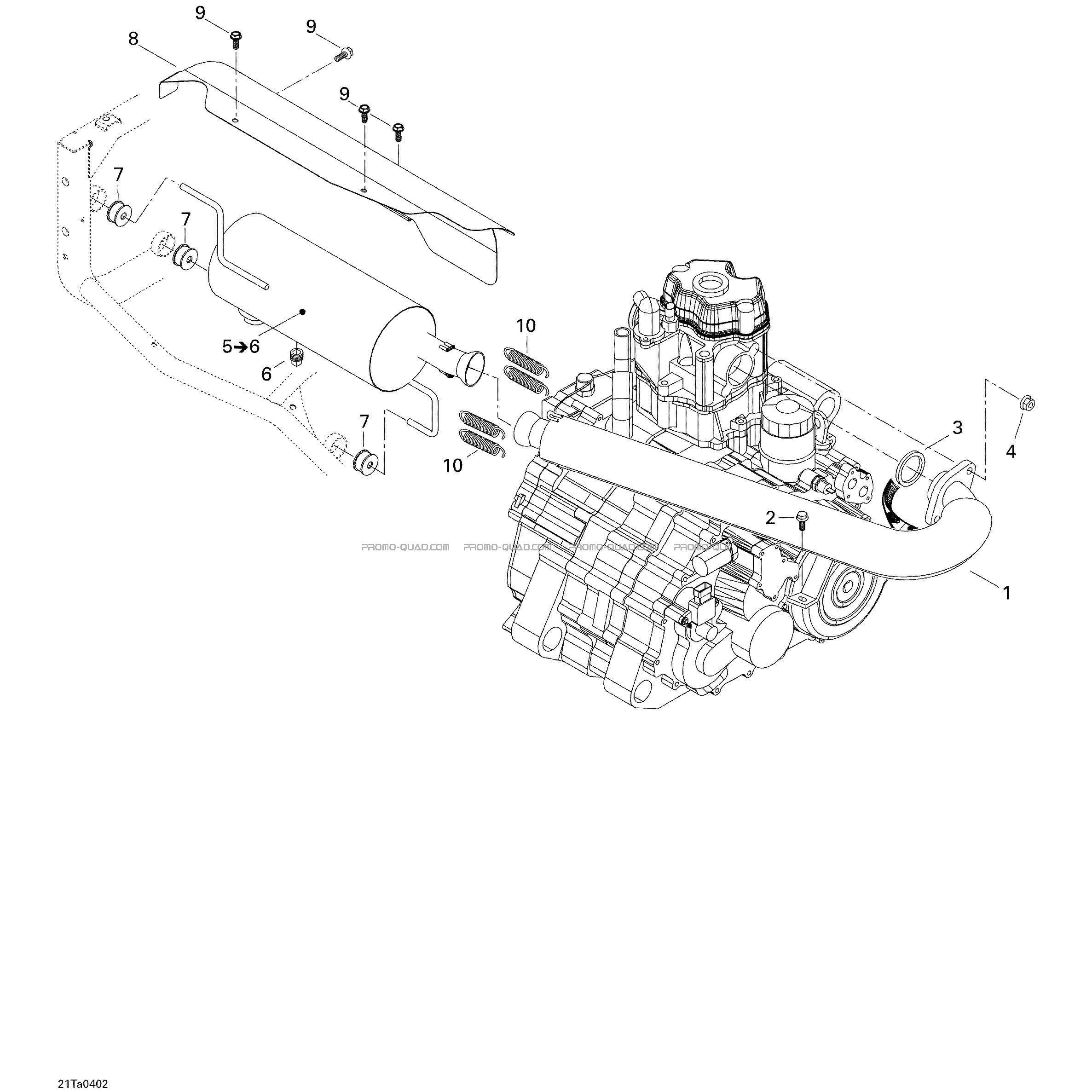 Système Échappement  Can-am  2004 Toutes les cylindrées  Original parts OEMSystème Échappement  Can-am  2004 Toutes les cylindrées  Original parts OEM