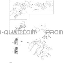 Carrosserie Et Accessoires (vue Arrière) pour Can-am Toutes les cylindrées 2004 Traxter Auto Std & XT