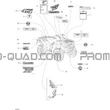 Décalques pour Can-am Toutes les cylindrées 2004 Traxter Auto Std & XT