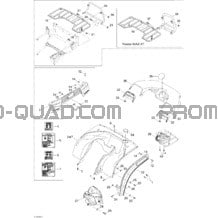 Carrosserie Et Accessoires (vue Arrière) pour Can-am Toutes les cylindrées 2004 Traxter Max Std & Max XT