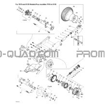 Système Entraînement Arrière (pour Modèles 7919 Et 8135) pour Can-am Toutes les cylindrées 2004 Traxter XL