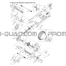 Système Entraînement Arrière (pour Modèles 7920 Et 7921) pour Can-am Toutes les cylindrées 2004 Traxter XL