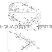 Système Entraînement Avant (pour Modèles 7919 Et 8135) pour Can-am Toutes les cylindrées 2004 Traxter XL