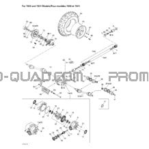 Système Entraînement Avant (pour Modèles 7920 Et 7921) pour Can-am Toutes les cylindrées 2004 Traxter XL