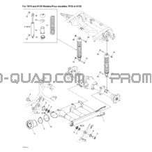 Suspension Arrière (pour Modèles 7919 Et 8135) pour Can-am Toutes les cylindrées 2004 Traxter XL