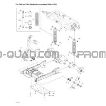Suspension Arrière (pour Modèles 7920 Et 7921) pour Can-am Toutes les cylindrées 2004 Traxter XL