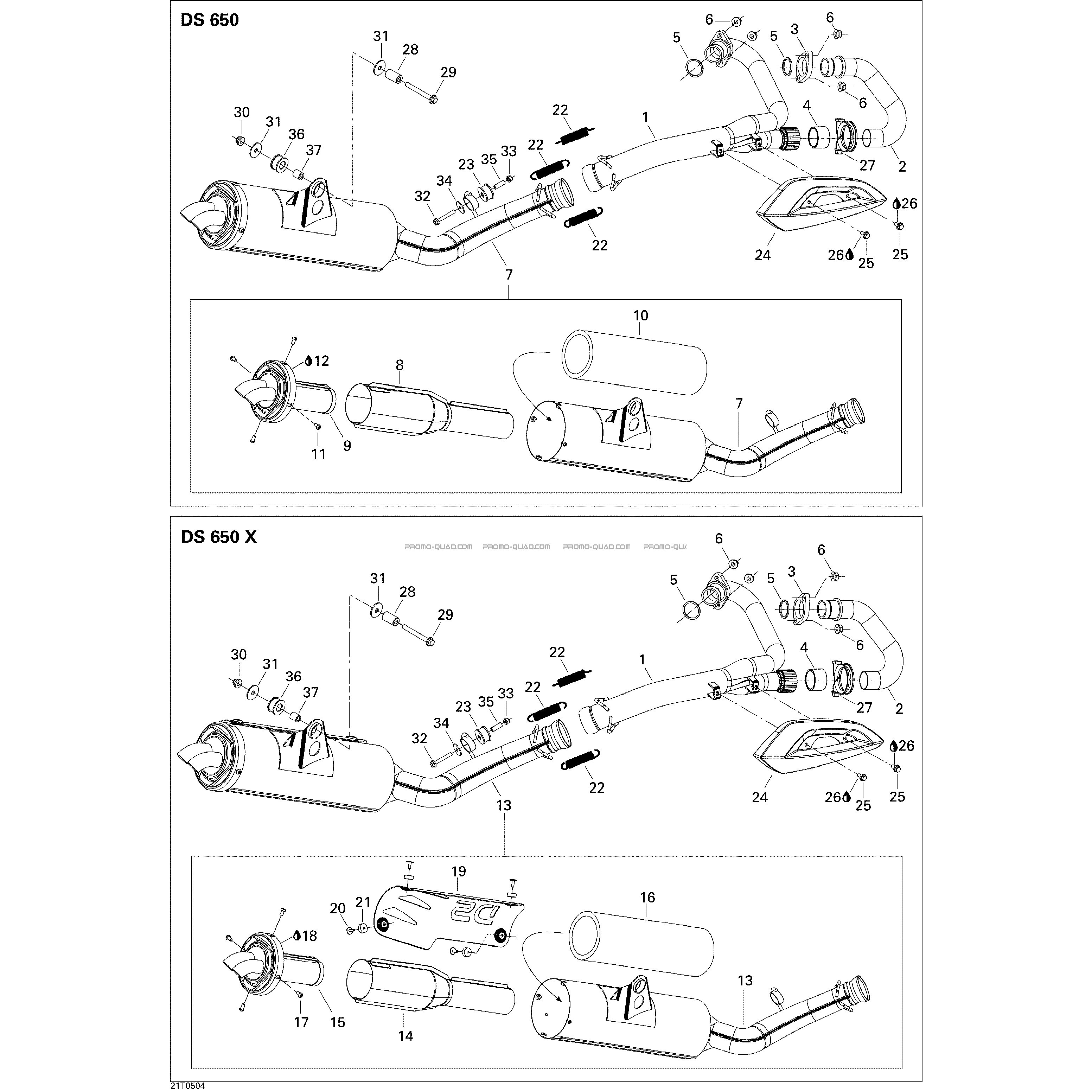 Système Échappement  Can-am  2005 Toutes les cylindrées  pièces OEMSystème Échappement  Can-am  2005 Toutes les cylindrées  pièces OEM