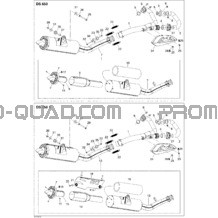 Système Échappement pour Can-am Toutes les cylindrées 2005 DS 650 DS 650 X