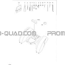 Boîte De Rangement Arrière pour Can-am Toutes les cylindrées 2005 DS 650 DS 650 X