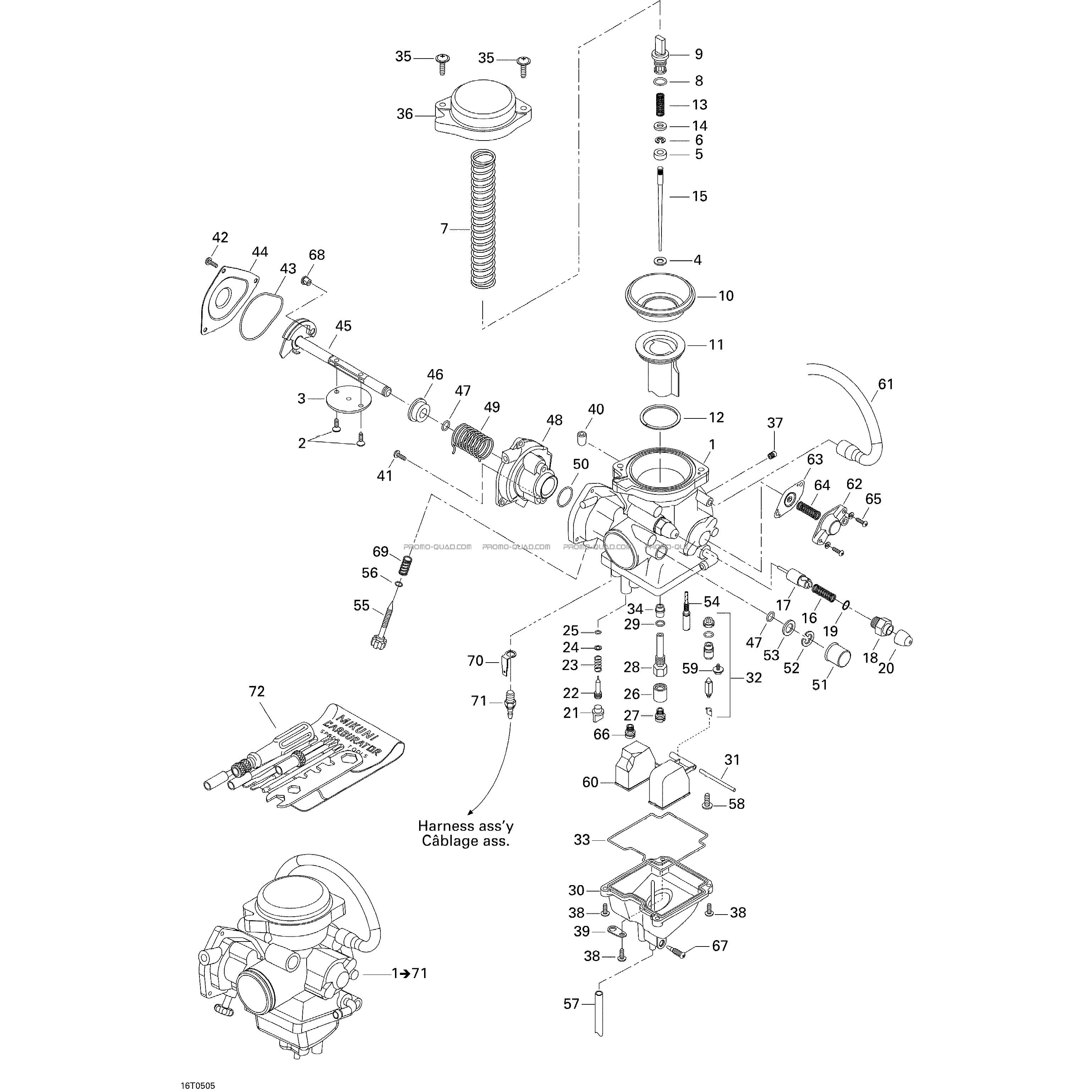 Carburateur  Can-am  2005 Toutes les cylindrées  pièces OEMCarburateur  Can-am  2005 Toutes les cylindrées  pièces OEM