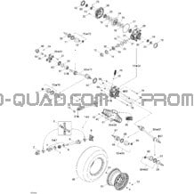 Système Entraînement Arrière pour Can-am Toutes les cylindrées 2005 Outlander 400 XT 4 X 4