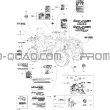 Décalques pour Can-am Toutes les cylindrées 2005 Outlander MAX 400