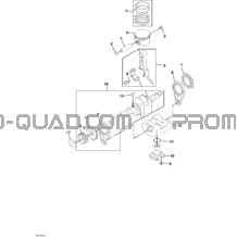 Vilebrequin et piston pour Can-am Toutes les cylindrées 2005 Sarasota 1000