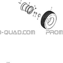 Roues Et Pneus Arrières pour Can-am Toutes les cylindrées 2005 Sarasota 1000