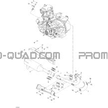 Système Échappement pour Can-am Toutes les cylindrées 2005 Traxter CVT (500