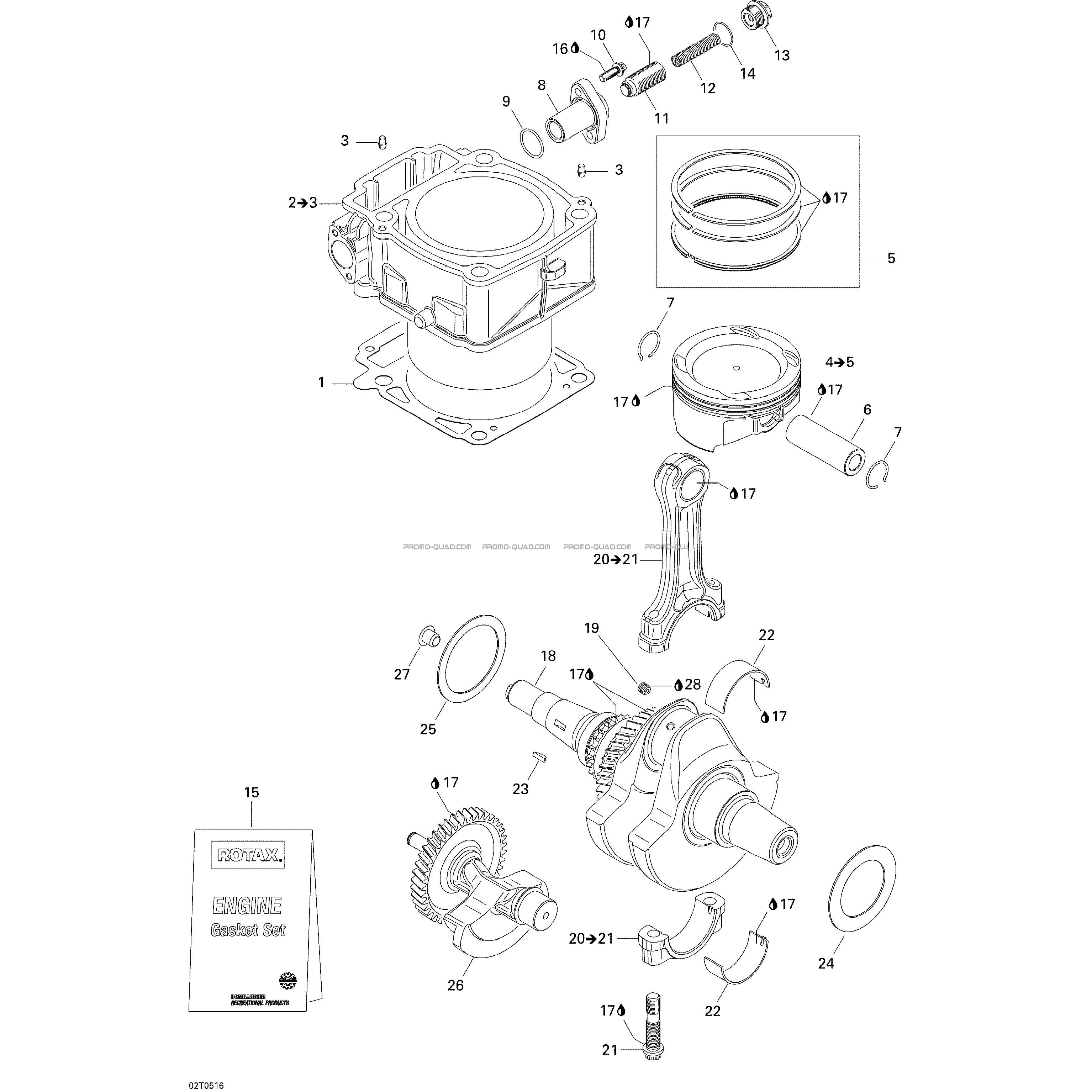 Vilebrequin  Can-am  2005 Toutes les cylindrées  pièces OEMVilebrequin  Can-am  2005 Toutes les cylindrées  pièces OEM