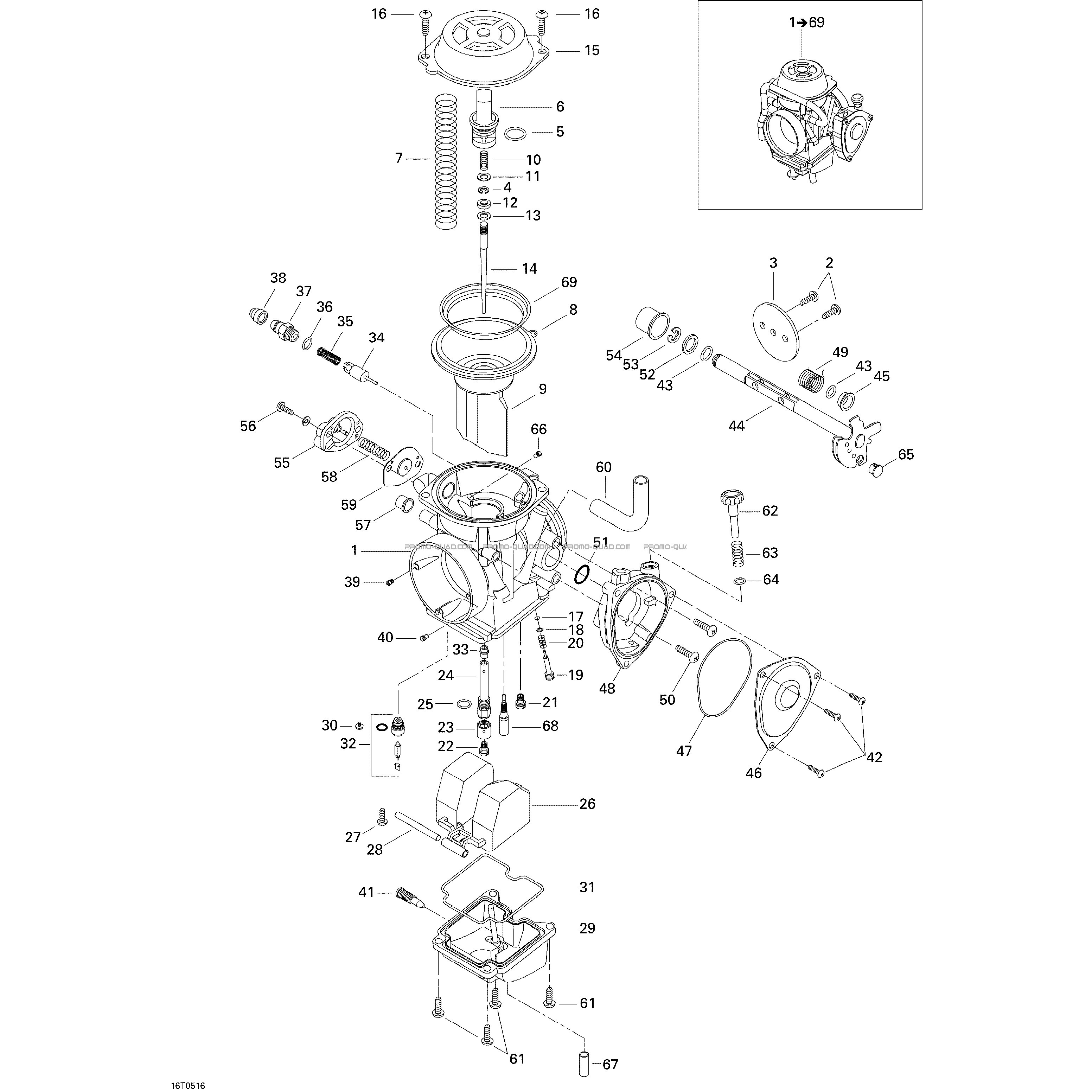 Carburateur  Can-am  2005 Toutes les cylindrées  Original parts OEM