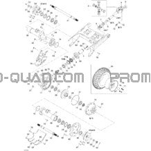 Système Entraînement Arrière pour Can-am Toutes les cylindrées 2005 Traxter CVT (500