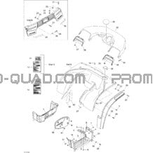 Carrosserie Et Accessoires 2 pour Can-am Toutes les cylindrées 2005 Traxter CVT (500