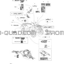 Décalques pour Can-am Toutes les cylindrées 2005 Traxter CVT (500