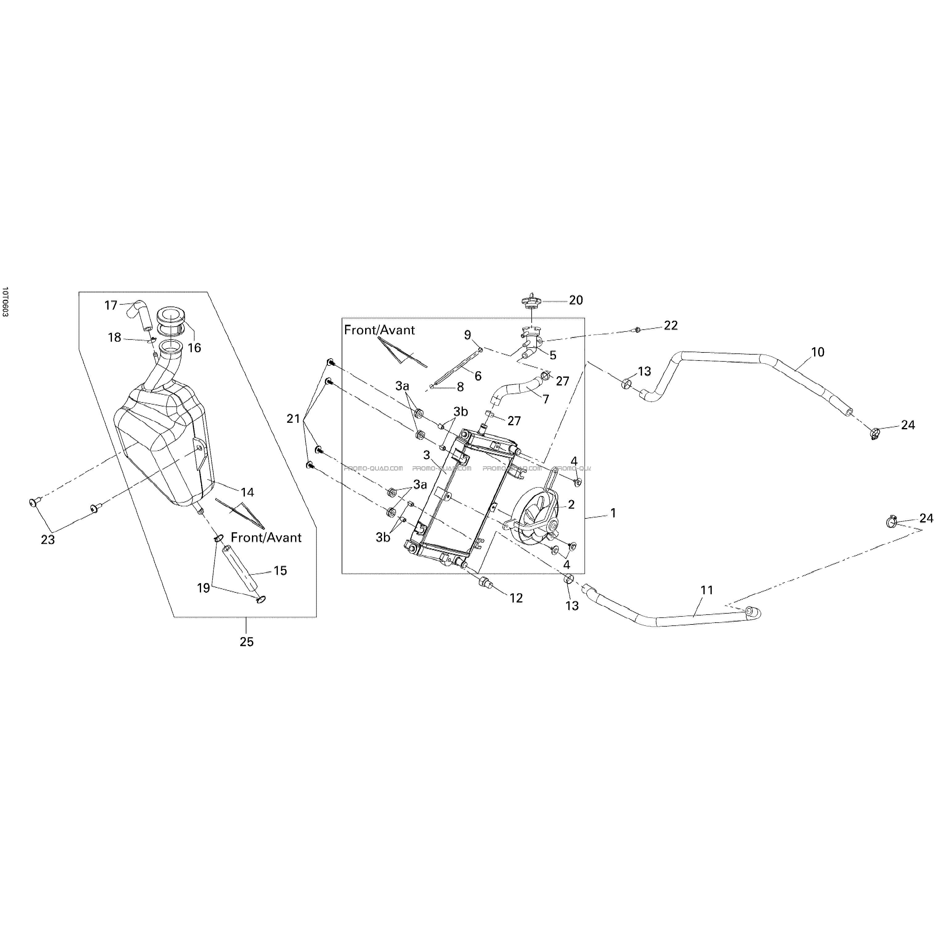 Système Refroidissement  Can-am  2006 Toutes les cylindrées  pièces OEMSystème Refroidissement  Can-am  2006 Toutes les cylindrées  pièces OEM