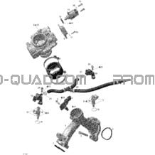 Tubulure Admission Et Carter De Papillon pour Can-am Toutes les cylindrées 2006 Outlander 800 STD 4 X 4