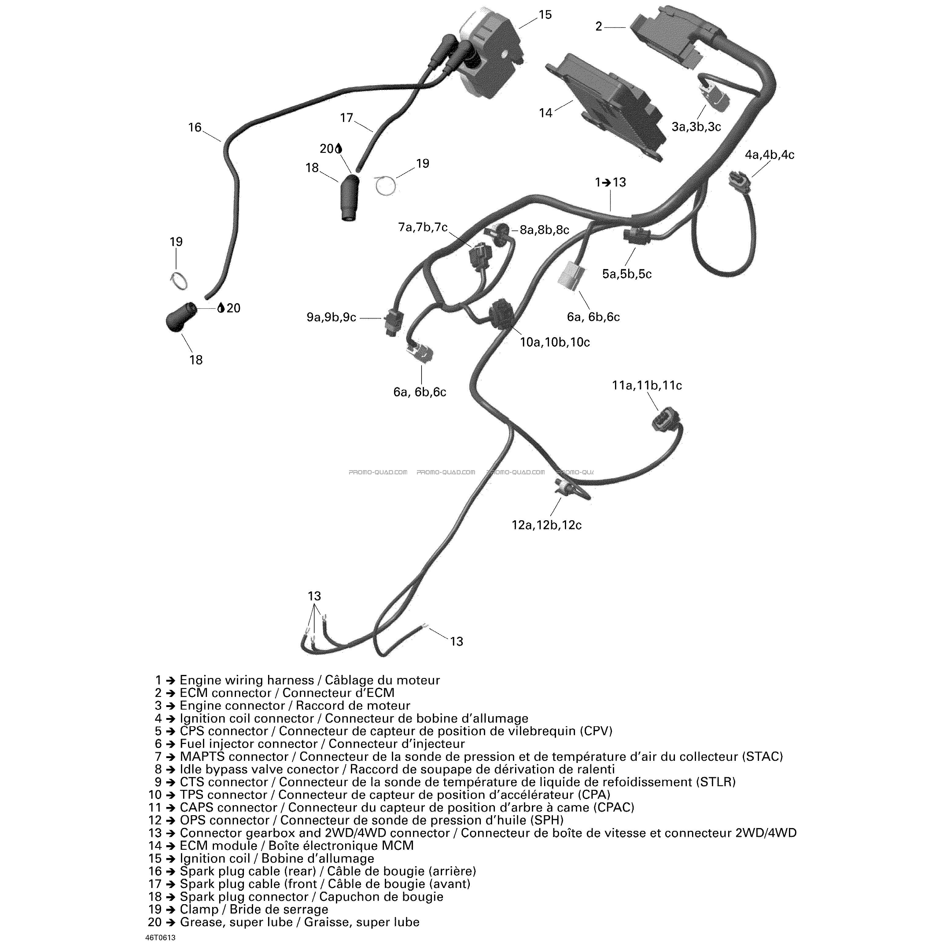 Câblage Moteur  Can-am  2006 Toutes les cylindrées  Original parts OEMCâblage Moteur  Can-am  2006 Toutes les cylindrées  Original parts OEM