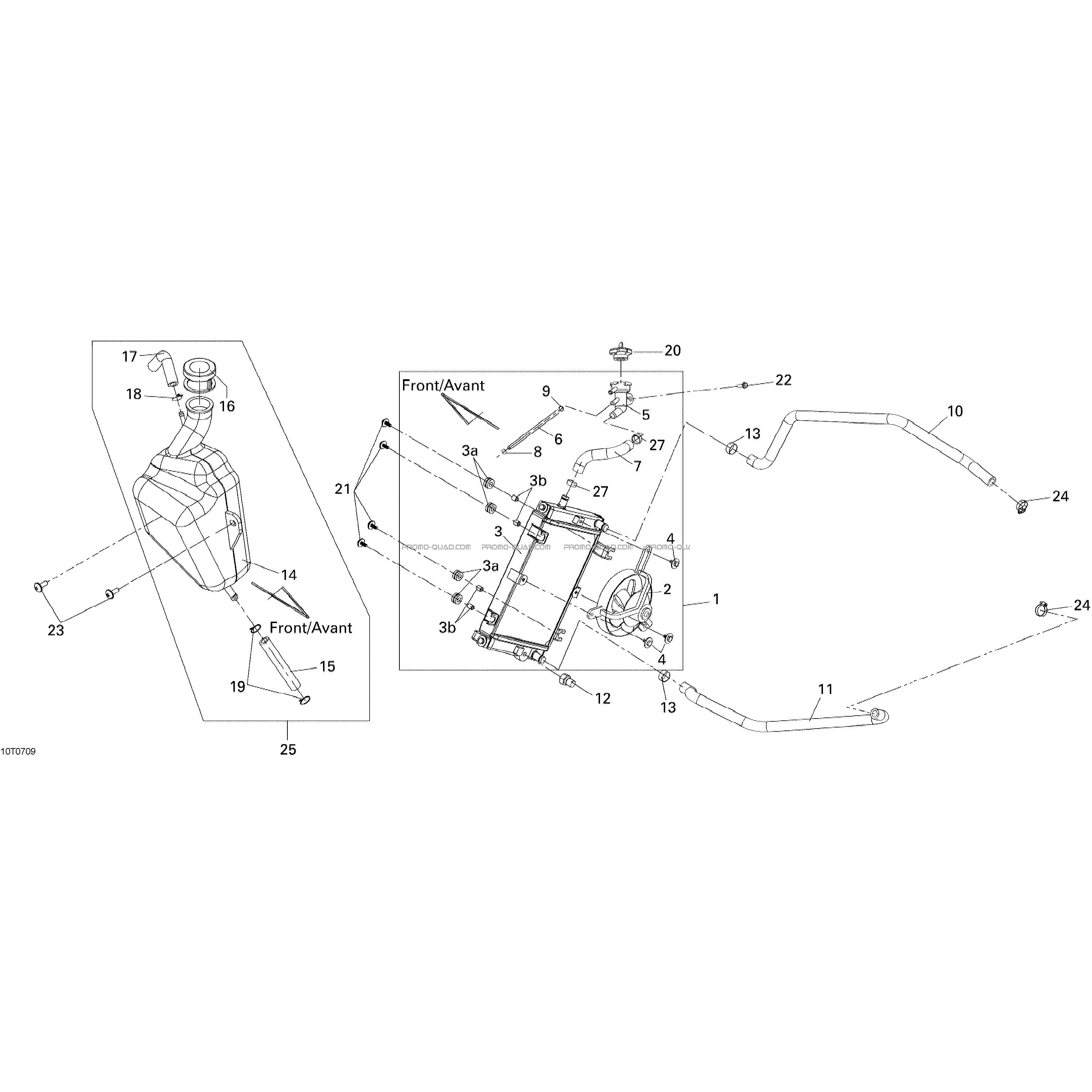 Système Refroidissement  Can-am  2007 Toutes les cylindrées  Original parts OEMSystème Refroidissement  Can-am  2007 Toutes les cylindrées  Original parts OEM