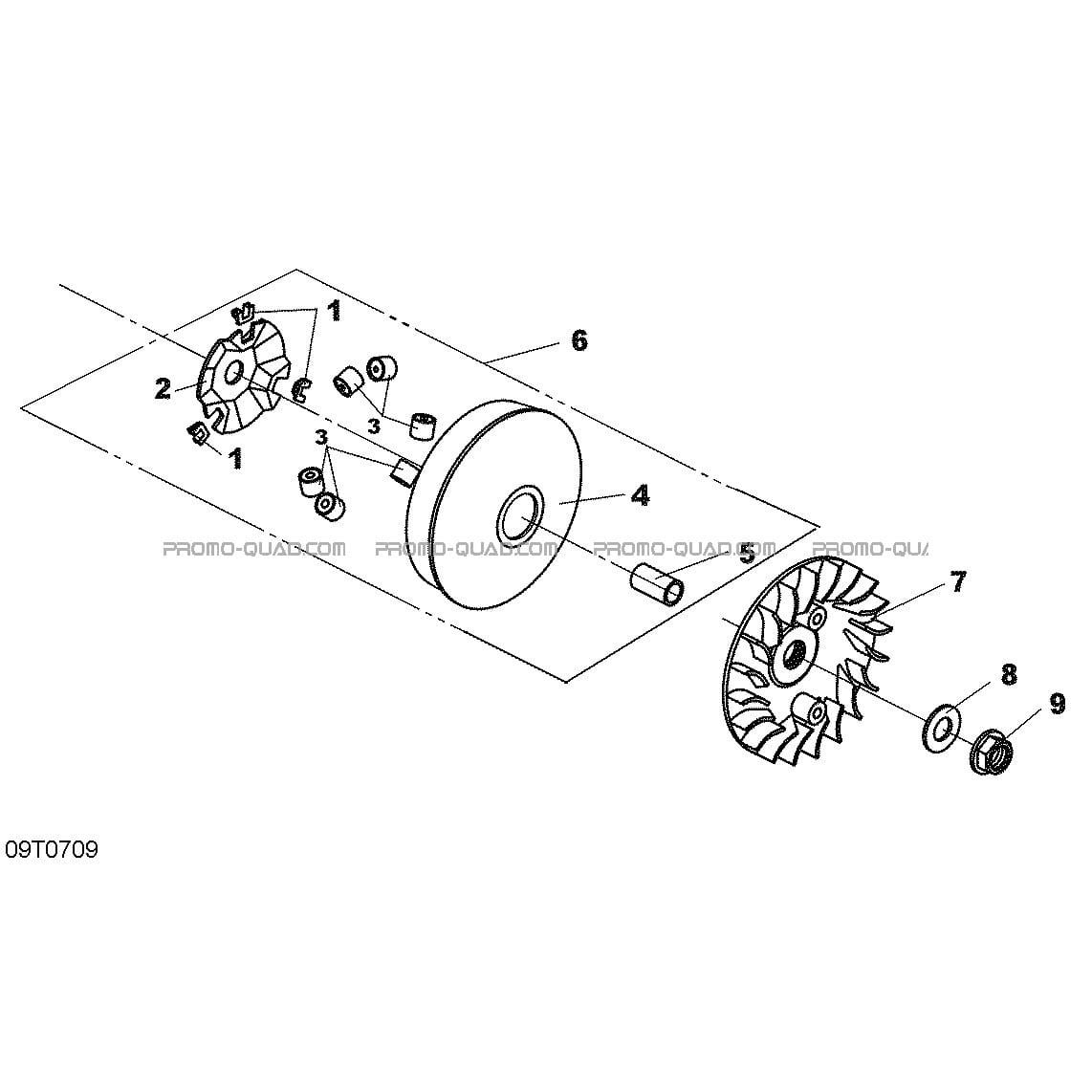 Poulie Motrice  Can-am  2007 Toutes les cylindrées  pièces OEMPoulie Motrice  Can-am  2007 Toutes les cylindrées  pièces OEM