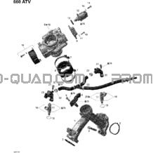 Tubulure Admission Et Carter De Papillon pour Can-am Toutes les cylindrées 2007 Outlander 650 STD 4 X 4
