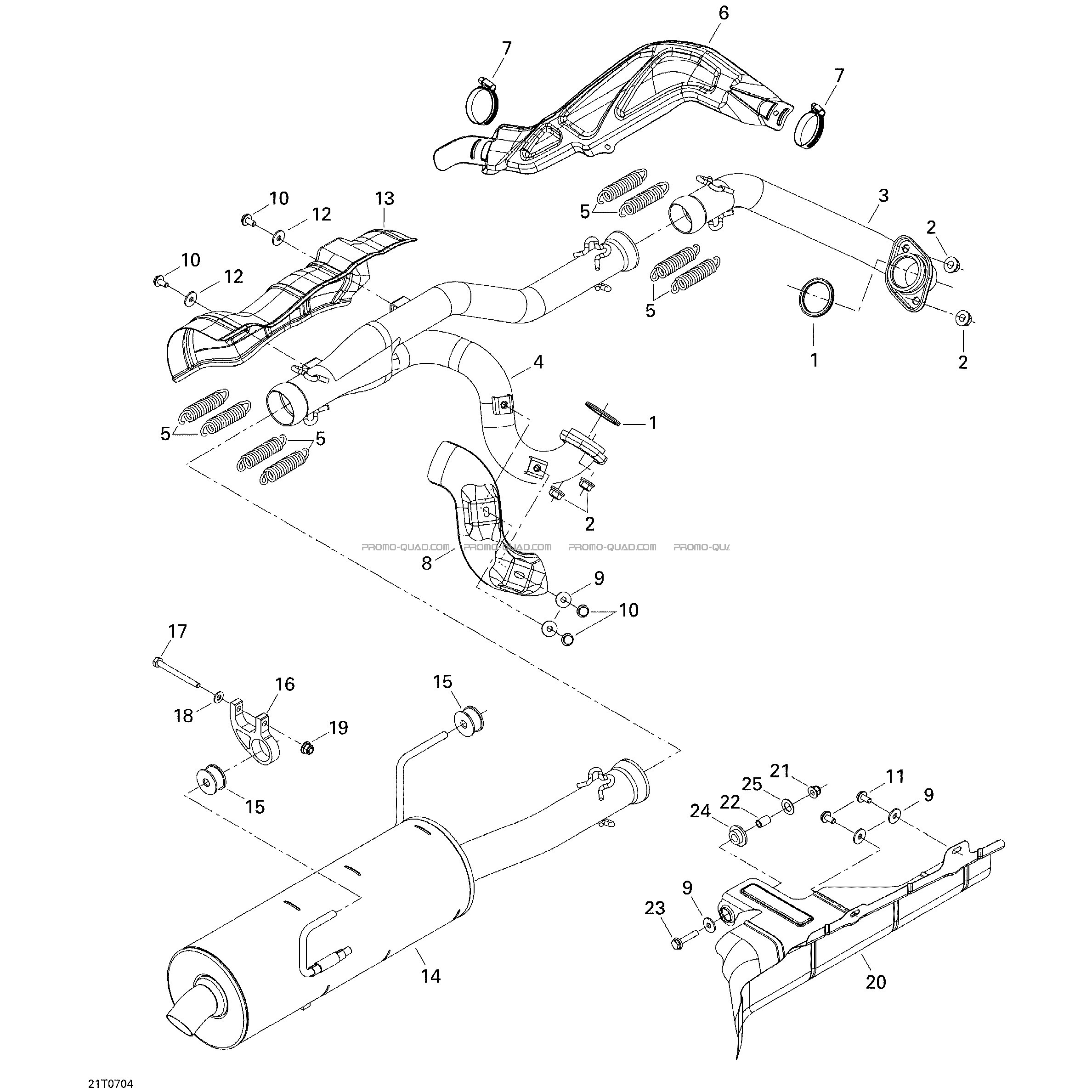 Système Échappement  Can-am  2007 Toutes les cylindrées  pièces OEMSystème Échappement  Can-am  2007 Toutes les cylindrées  pièces OEM