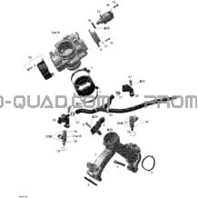 Tubulure Admission Et Carter De Papillon Outlander 800EFI pour Can-am Toutes les cylindrées 2007 Outlander 800 XT 4 X 4