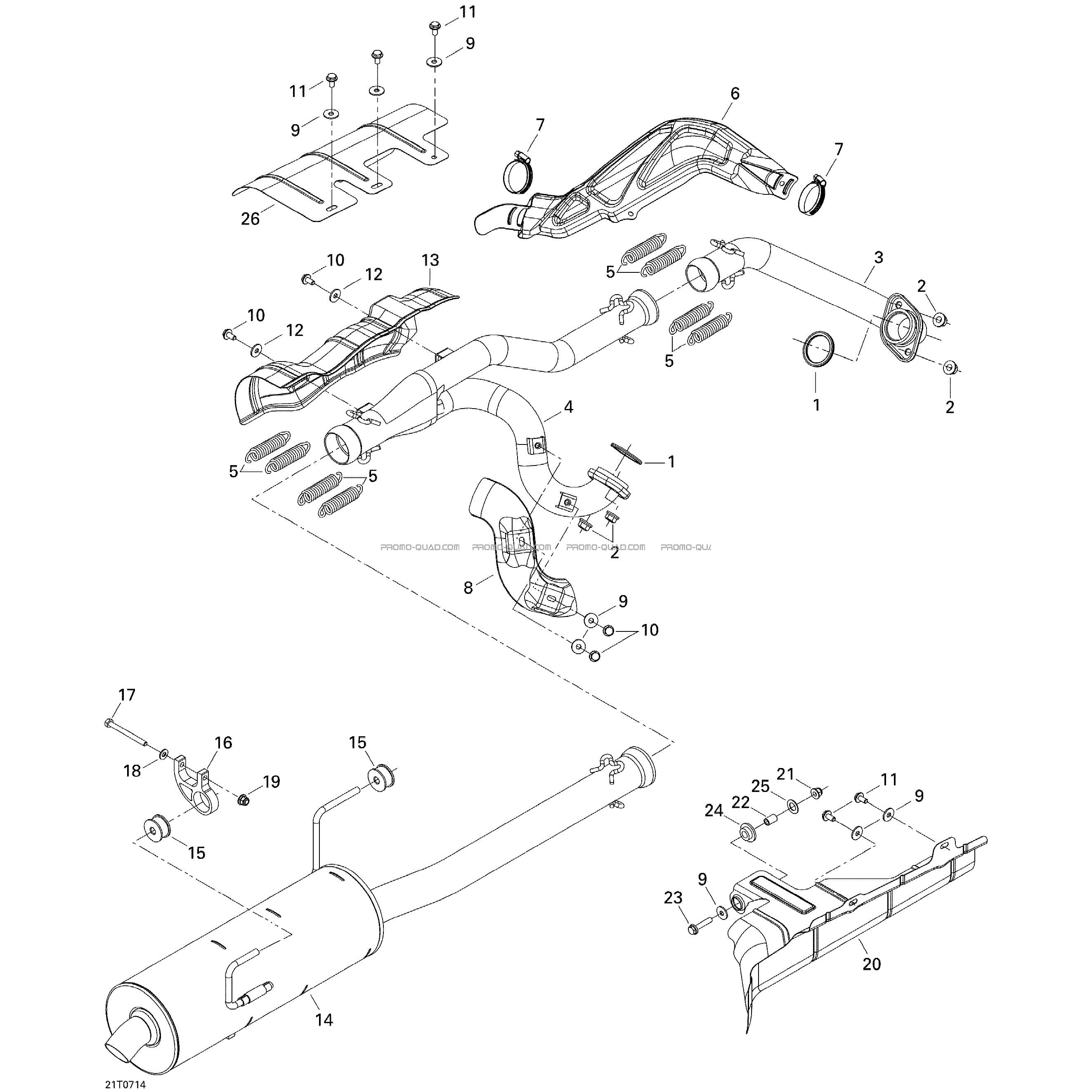 Système Échappement  Can-am  2007 Toutes les cylindrées  pièces OEMSystème Échappement  Can-am  2007 Toutes les cylindrées  pièces OEM