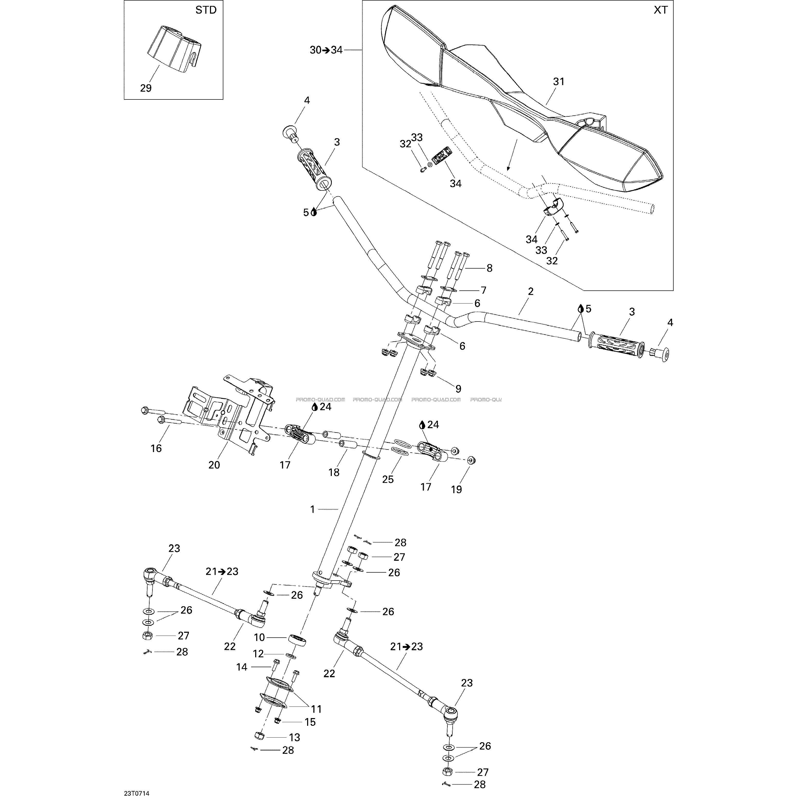 Système Direction STD  Can-am  2007 Toutes les cylindrées  Original parts OEMSystème Direction STD  Can-am  2007 Toutes les cylindrées  Original parts OEM