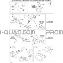 Accessoires Électriques Euro pour Can-am Toutes les cylindrées 2007 Outlander MAX 650 XT 4 X 4