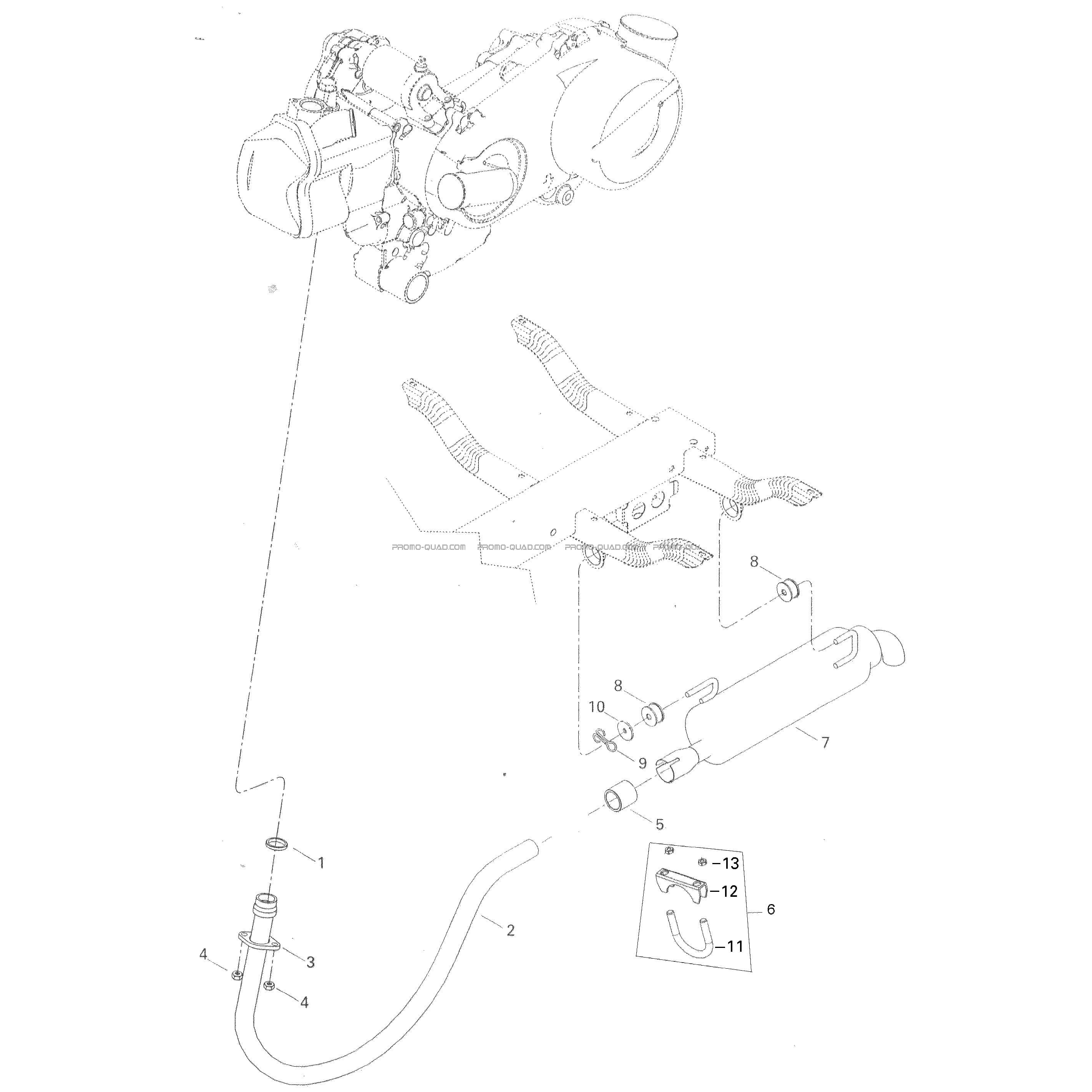 Système Échappement  Can-am  2007 Toutes les cylindrées  Original parts OEMSystème Échappement  Can-am  2007 Toutes les cylindrées  Original parts OEM